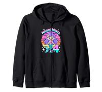 Making Waves At 4 Mermaid Birthday Girl Party Zip Hoodie