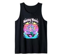 Making Waves At 5 Mermaid Birthday Girl Five Tank Top