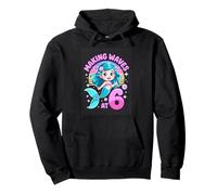 Making Waves At 6 Mermaid Sixth Birthday Girl Pullover Hoodie