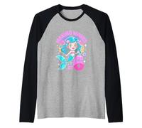 Making Waves At 6 Mermaid Sixth Birthday Girl Raglan Baseball Tee