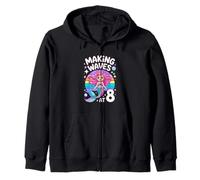 Making Waves At 8 Cute Mermaid Birthday Girl Zip Hoodie