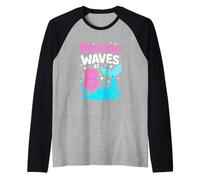 Making Waves At 8 Mermaid Eighth Birthday Girl Raglan Baseball Tee