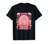 Making World A Better Since 1976 50th Bday Rainbow Floral T-Shirt