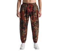 MakingDa Mens Hippy Trousers Cotton Baggy Printed Casual Harem Pants Colourful Patterned Yoga Hippie Bohemian Bottoms-JK61-4-M