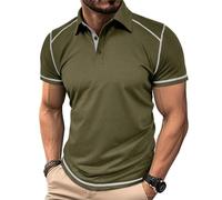 MakingDa Mens Polo Shirts Short Sleeve Smart Slim Fit Collared T Shirts Slim Fit Summer Soft Breathable Lightweight Tshirt Golf Running Work Tee Tops Fashion Casual Sports Green XL
