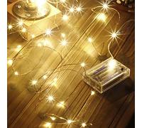 Makion Led String Lights 100 LEDs Decorative Fairy Battery Powered String Lights, Copper Wire Light for Bedroom,Wedding(33ft/10m Warm White)