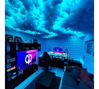 MAKIPERFE 3D Thundercloud LED Light Kit DIY Cotton Cloud Lights Creative Thunder Cloud Lamp Music Sync Multicolor Atmosphere Strip Light Wall Ceiling Lights for Bedroom Gaming Room Party,2m/6.5ft