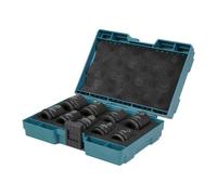 Makita 1/2"D Impact Socket Set 9pc Standard Length Pin Ring 8 to 24mm E-16564