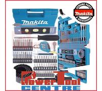 Makita 102 Piece Drill Bit Holesaw Masonry HSS Drill Flat Bit Set + Tape Measure