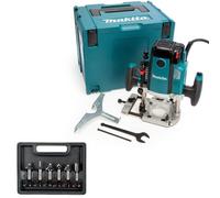 Makita 110V 1/2" Plunge Router Rp2303Fcj Variable Speed + Trend 6Pc Cutter Set