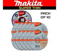 Makita 115mm Slitting Discs x10 Thin Angle Grinder Wheels Metals Inox Вlade Pack