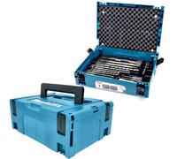 Makita 17 Piece Sds Plus Drill Bit + Bullet Cold Flat Chisel Set + Makpac 2 Case