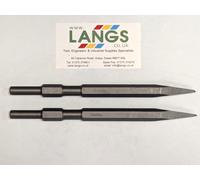 Makita - 17mm Hex Shank Breaker Points - Pack 2 - 280mm Long - D-08682 - New
