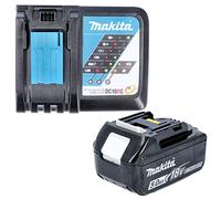 Makita 18 V Power Source Kit with 1 x BL1850B Battery, 5.0 Ah + DC18RC Charger DC18RC+BL1850B