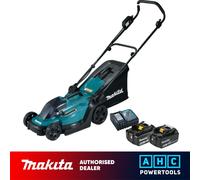 Makita 18V 330mm Cordless Lawn Mower with 2x5.0Ah Battery - DLM330RT