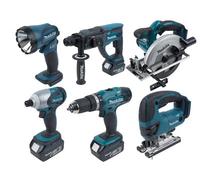 Makita 18V 6 Piece Power Tool Kit (1 X - Dk1829
