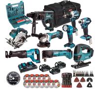 Makita 18V 9 Piece Combo Tool Kit 3 x 5.0Ah Battery & Accessories T4TKIT-17229