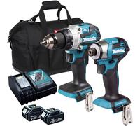 Makita 18V Brushless Impact Driver & Combi Drill 2 x 5.0Ah Battery & Charger