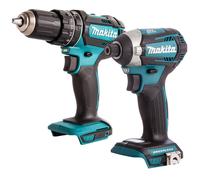 Makita 18V Cordless 2 Speed DHP482 Combi Drill & DTD154 Impact Driver Body Only