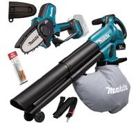Makita 18V Cordless Chainsaw Pruner + Blower Vacuum Pack + Bag Dub187Z + Duc101Z