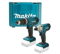 Makita 18V Cordless Combi Hammer Drill Impact Driver Twin Pack Bare + Case