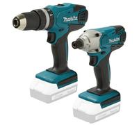 Makita 18V Cordless Li-Ion Combi Hammer Drill & Impact Driver Twin Pack - Bare