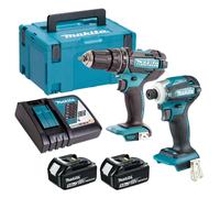Makita 18V DHP482 Combi Drill & DTD172 Impact Driver 2 x 5.0Ah Battery & Charger
