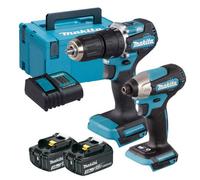 Makita 18V Dlx2414J Brushless Kit Dhp487 Hammer Drill Dtd157 Impact Driver 3Ah