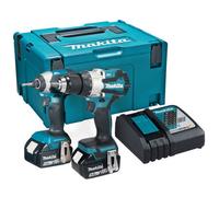 Makita 18V Dlx2507Tj Brushless Kit Dhp489 Hammer Drill Dtd153 Impact Driver 5Ah