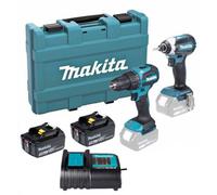 Makita 18V Dlx2537Sj Brushless Kit Dhp490 Hammer Drill Dtd153 Impact Driver 3Ah