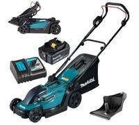 Makita 18V Lawn Mower Dlm330Rt Cordless Battery 33Cm Mulching Plug + 1 X 5Ah