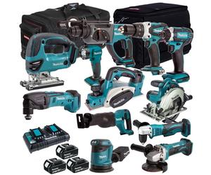 Makita 18V LXT 12 Piece Combo Tool Kit 3 x 5.0Ah Battery Charger Bag MAKDEAL 55M