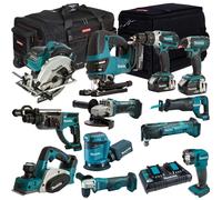 Makita 18V LXT 12 Piece Monster Tool Kit 3 x 5Ah Battery Charger Bag MAKDEAL-86M