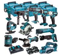 Makita 18V LXT 12 Piece Power Tool Kit 4 x 5.0Ah Battery & Charger T4TKIT-16459