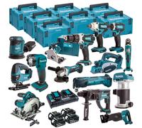 Makita 18V LXT 15 Piece Power Tool Kit 4 x 5.0Ah Battery & Charger T4TKIT-16462