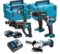 Makita 18V LXT 5 Piece Monster Tool Kit with 2 x 5.0AH Batteries Charger & Case