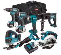 Makita 18V LXT 7 Piece Combo Tool Kit with 3 x 5.0Ah Battery Charger T4TKIT-201