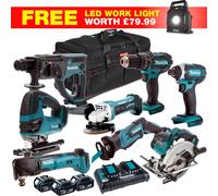 Makita 18V LXT 9 Piece Combo Tool Kit 3 x 5.0Ah Battery Charger Bag T4TKIT-27803