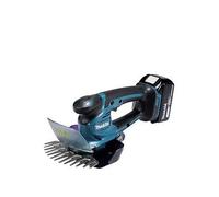 Makita 18V Lxt Grass Shears With Hedge Trimmer Attachment 1 X 5Ah Battery & Fast Charger Blue