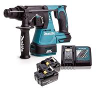 Makita 18v LXT SDS+ Rotary Hammer Drill - 2 x 5ah Batteries & Charger - DHR242Z