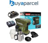 Makita 18V Olive LXT Cordless Coffee Maker Machine + 1.5AH Battery and Charger