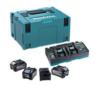 Makita 1911G4-9 40V Max Xgt Power Source Kit Inc 4X 4.0Ah Tabless Batteries, 1X Dc40Rb 110V Charger In Makpac Carry Case