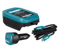 Makita 1915U4-1 DC18SJ Car Charger with ADP14 + USB-C Cable