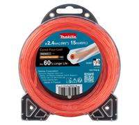 Makita 1917V0-8 Four-Leaf Core Nylon Trimmer Line 2.4mm X 15M - Orange