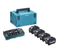 Makita 191U47-2 40v Max XGT Cordless 4 Battery 5ah and 110v Charger Kit 5ah