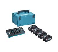 Makita 191U47-2 40V Max Xgt Power Source Kit Inc 4X 5.0Ah Batts, 1X Dc40Rb 110V Charger In Makpac Carry Case