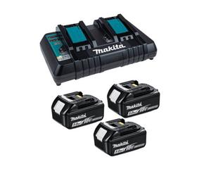 Makita 198458-6 18V Lxt Power Source Kit Inc 3X 5.0Ah Batts & 1X Twin Charger