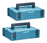 Makita 2 Piece 821549-5 MakPac Connector Stackable Power Tool Case Set