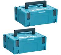 Makita 2 Piece 821550-0 MakPac Connector Stackable Power Tool Case Set