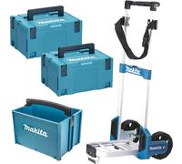 Makita 2 Piece 821551-8 MakPac Connector Stackable Power Tool Case Set, Case Trolley and Tote